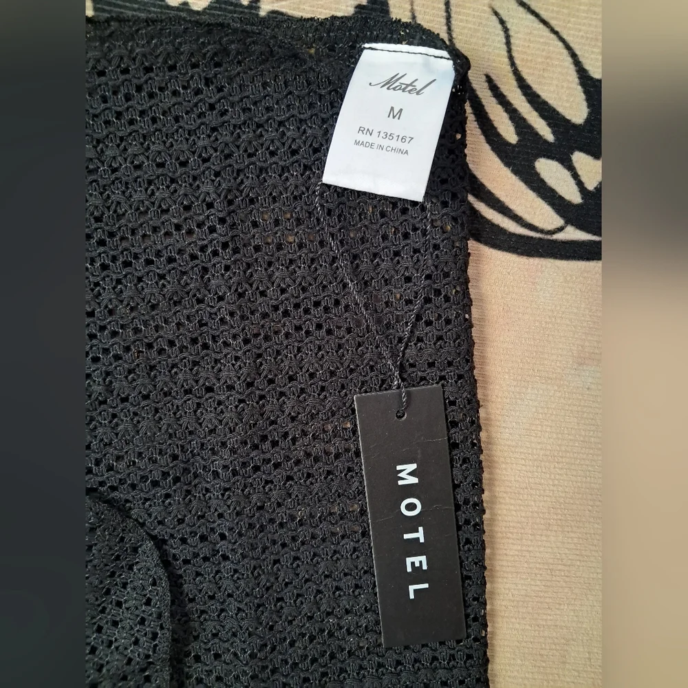 Dolls Kill Black Mesh Swim Coverup - Picture 3 of 4